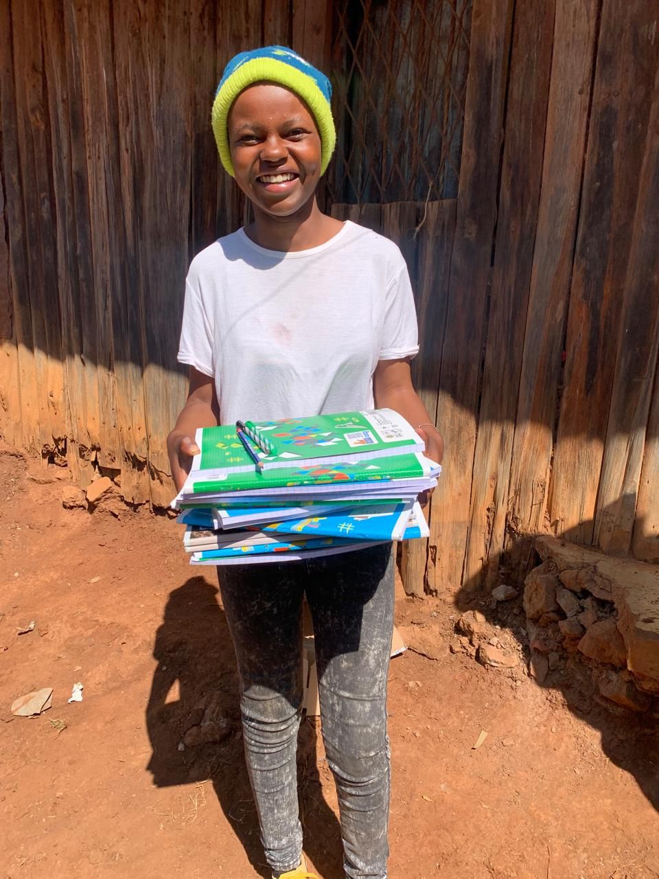 Children Receiving School Supplies